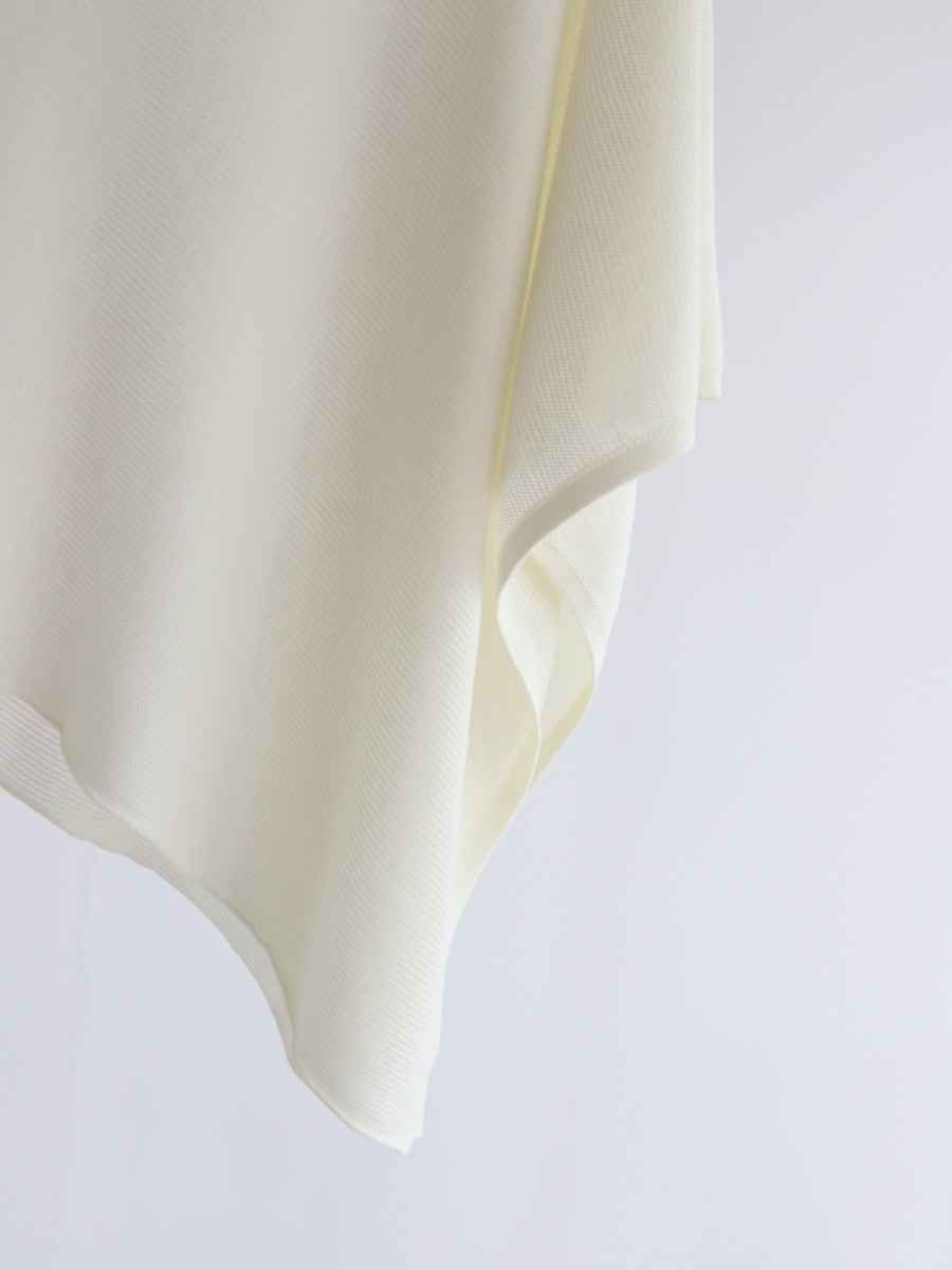 Sleeveless One-piece Shawl-style Knit Top
