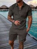 Casual Men's European And American Fashion Men's Polo Shirt Suit