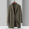 Men's Mid-Length Double-Faced Wool Coat