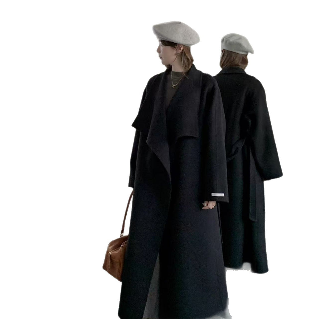 Fashionable Double-Faced Wool Coat For Women